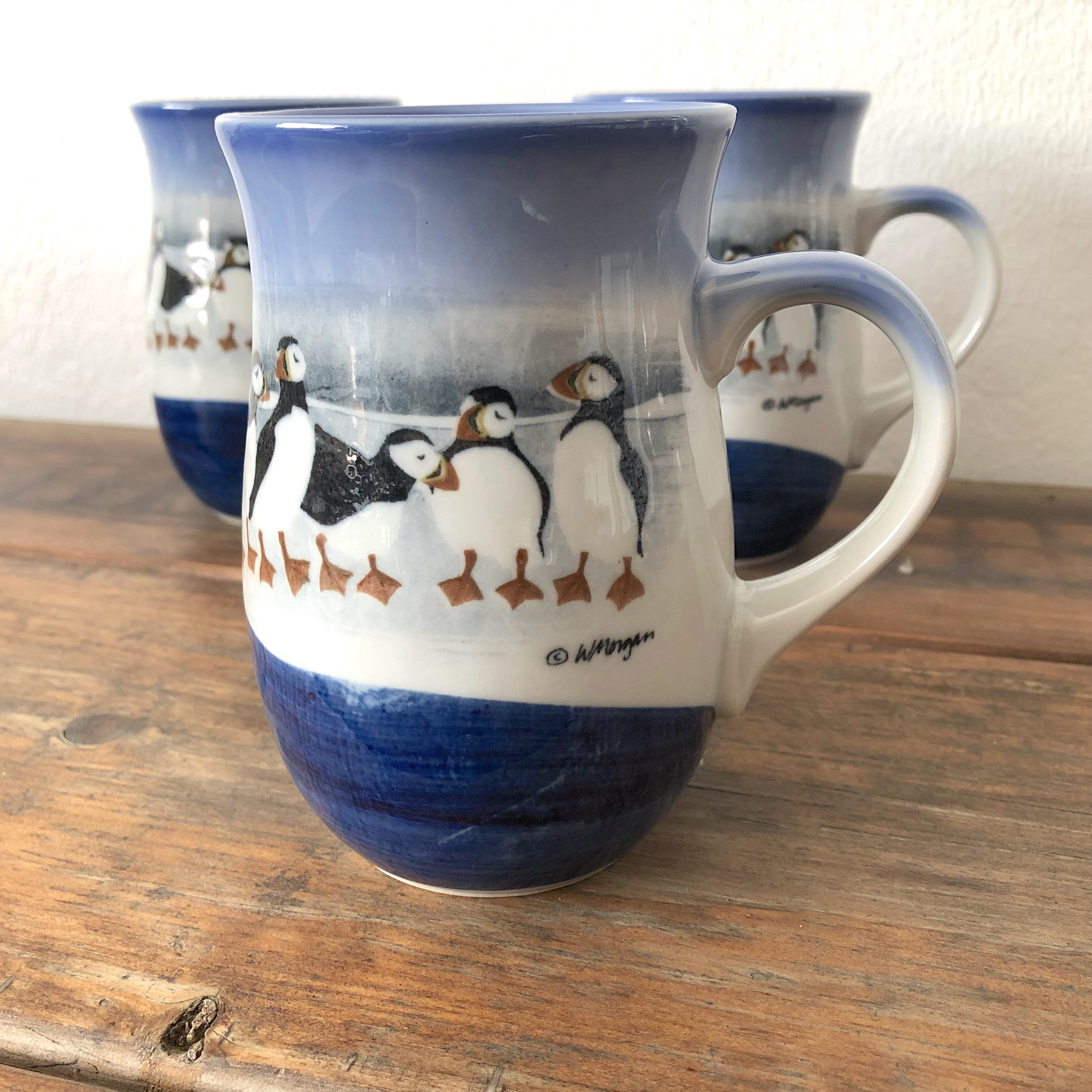 W Morgan Otagiri Puffin Mug | Handcrafted Japanese Otagiri Mug | Wendy Morgan