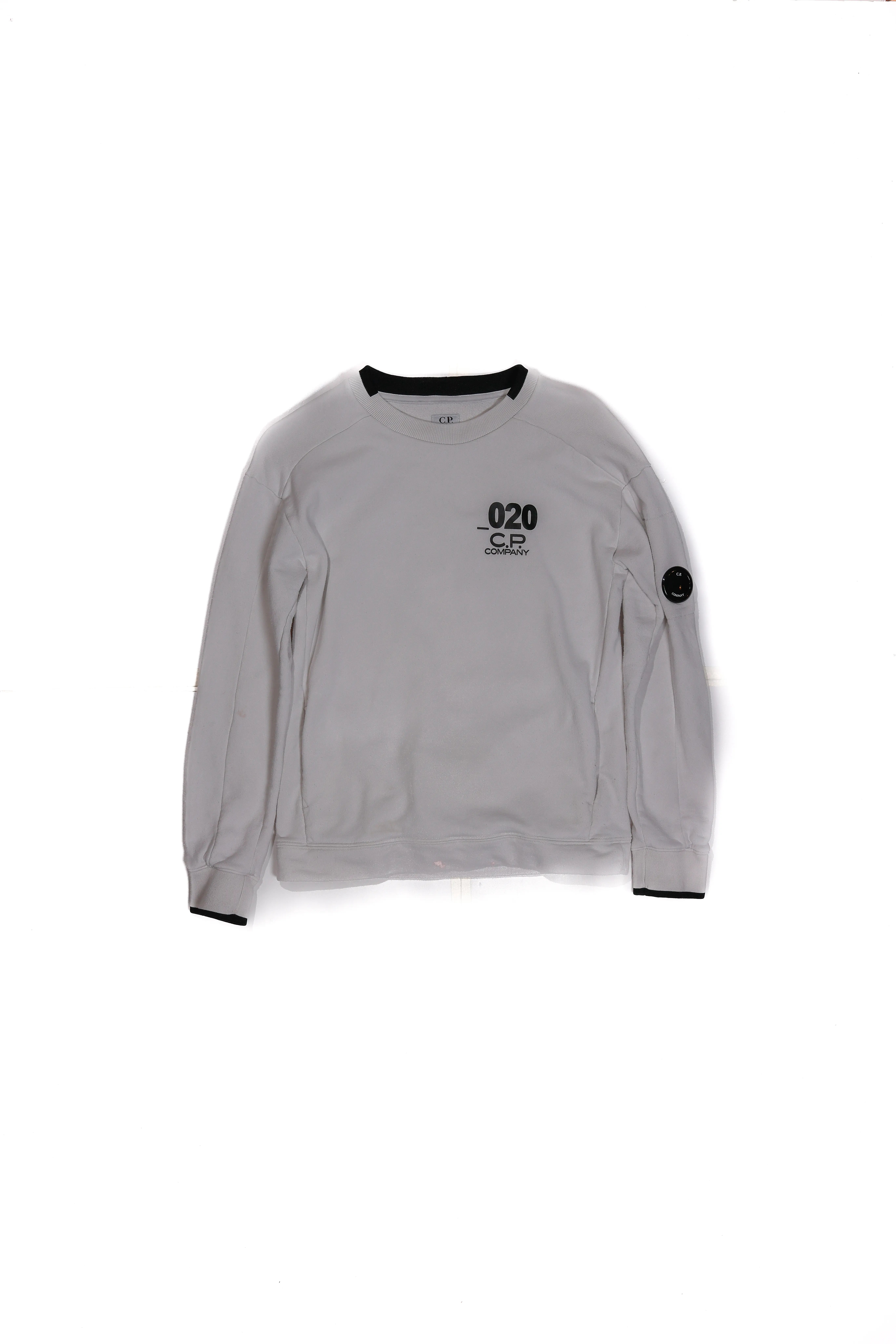 CP Company Crew Neck Jumper, White - 12