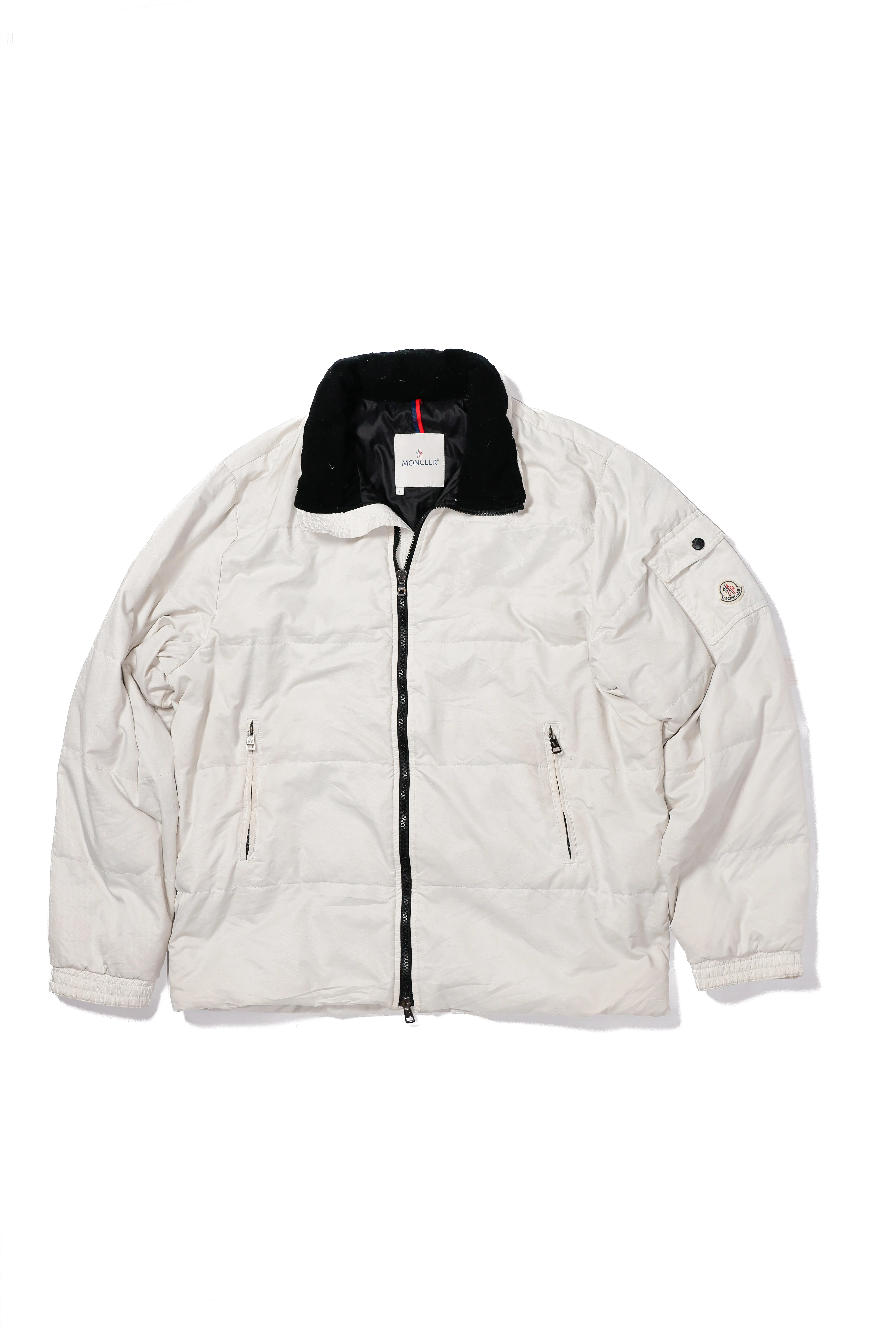 Moncler Overcoat, Cream - XL