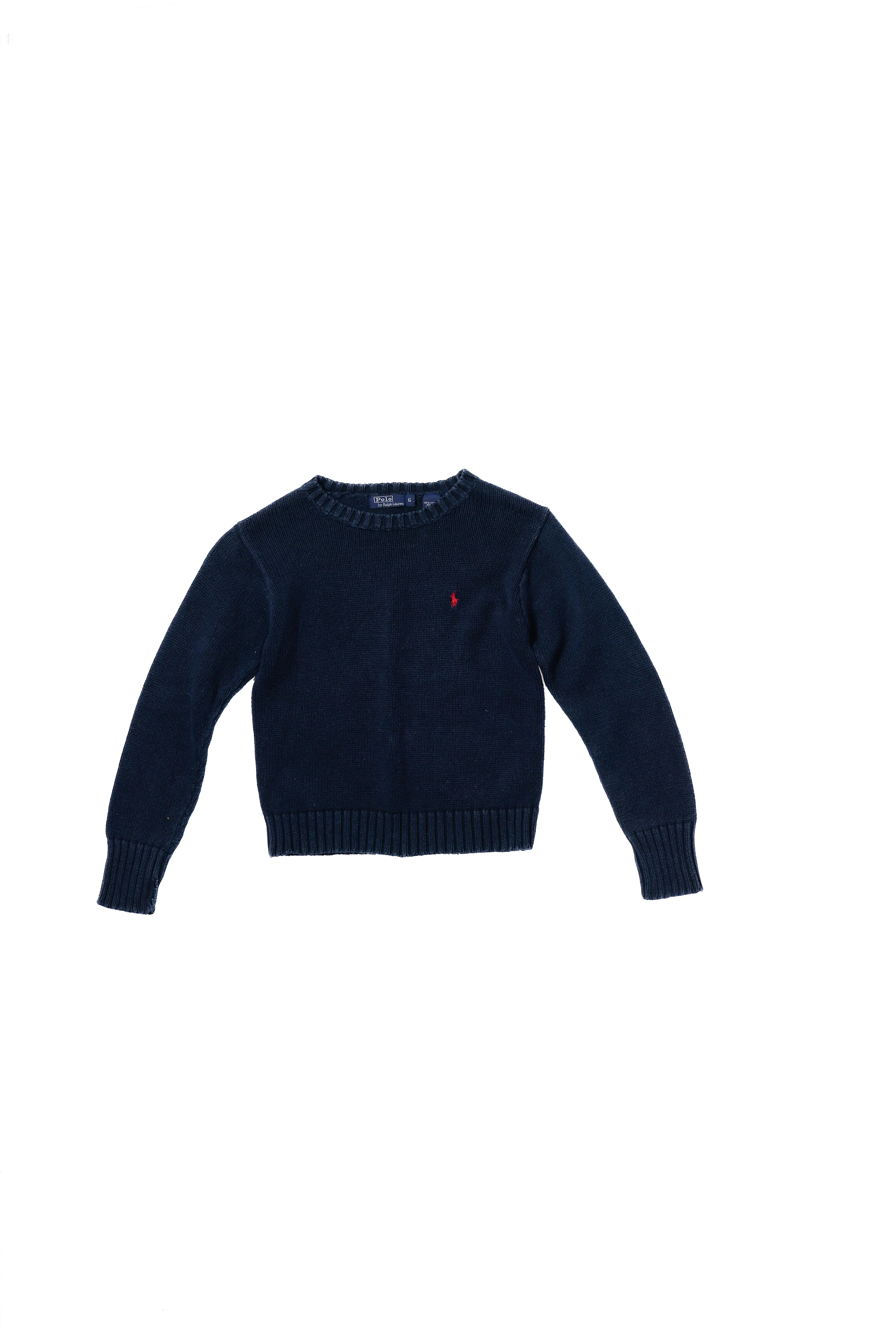 Ralph Lauren Crew Neck Jumper, Navy - 6
