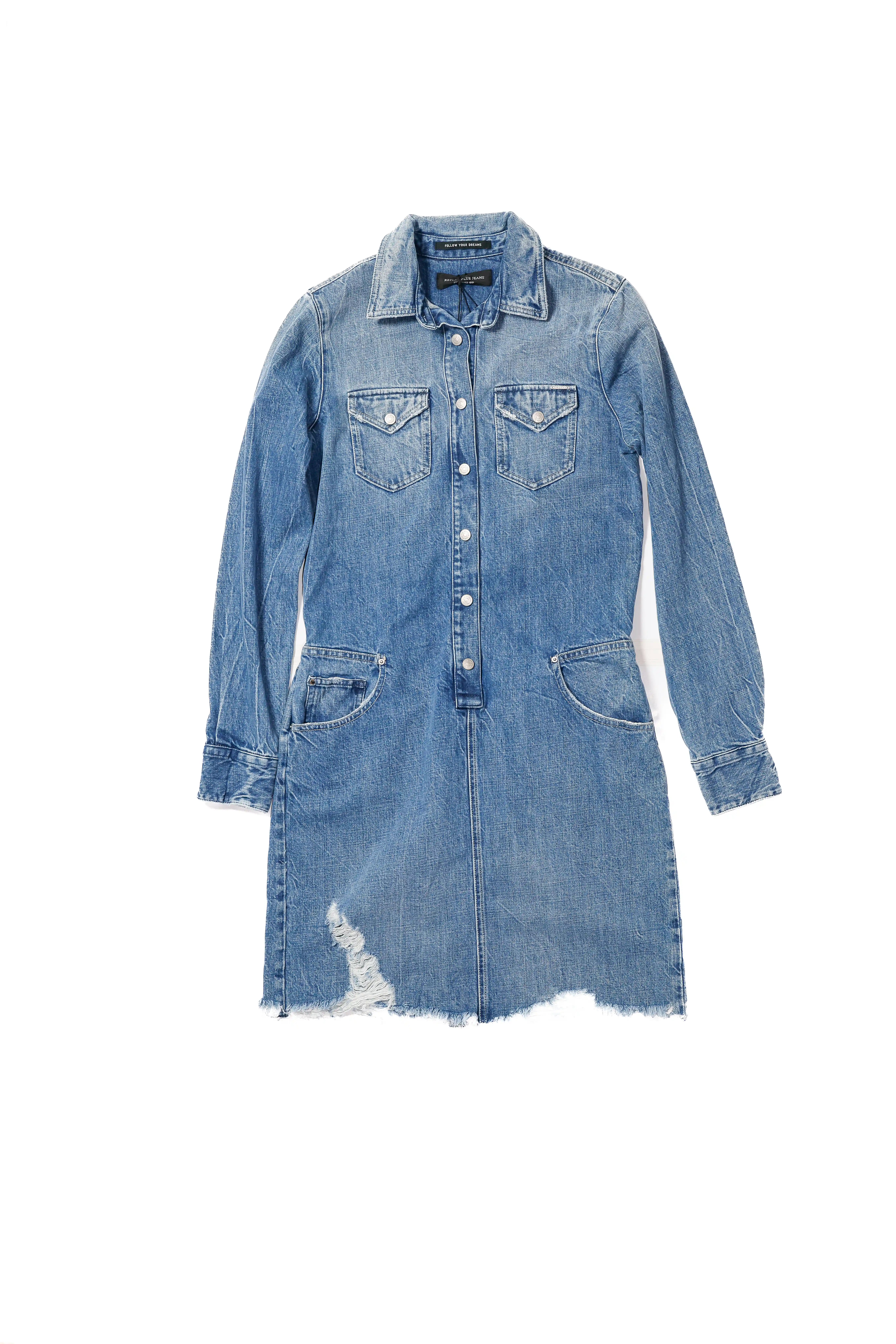 Replay Denim Dress, Blue - S