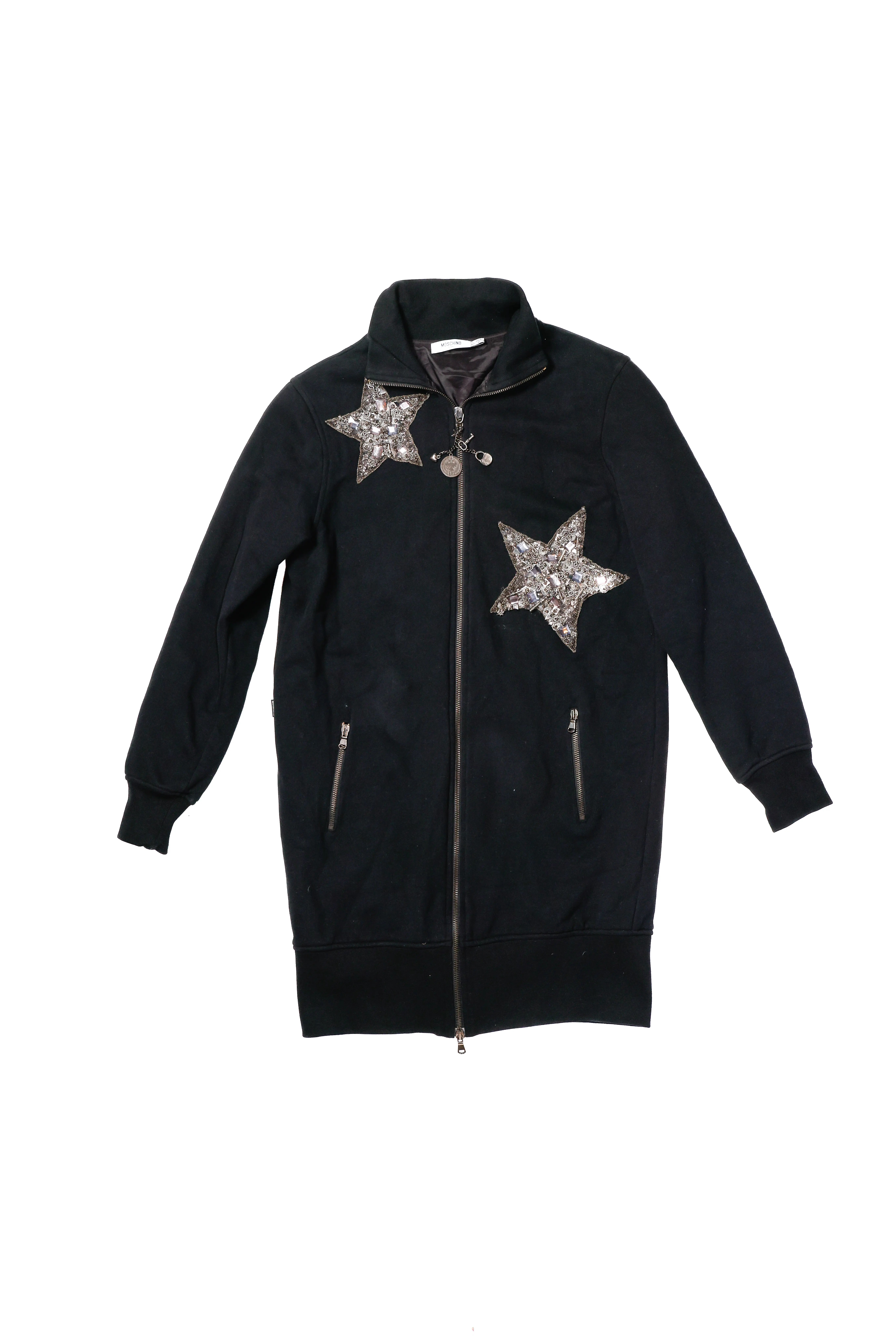 Moschino Zip Up Cardigan, Black - 10