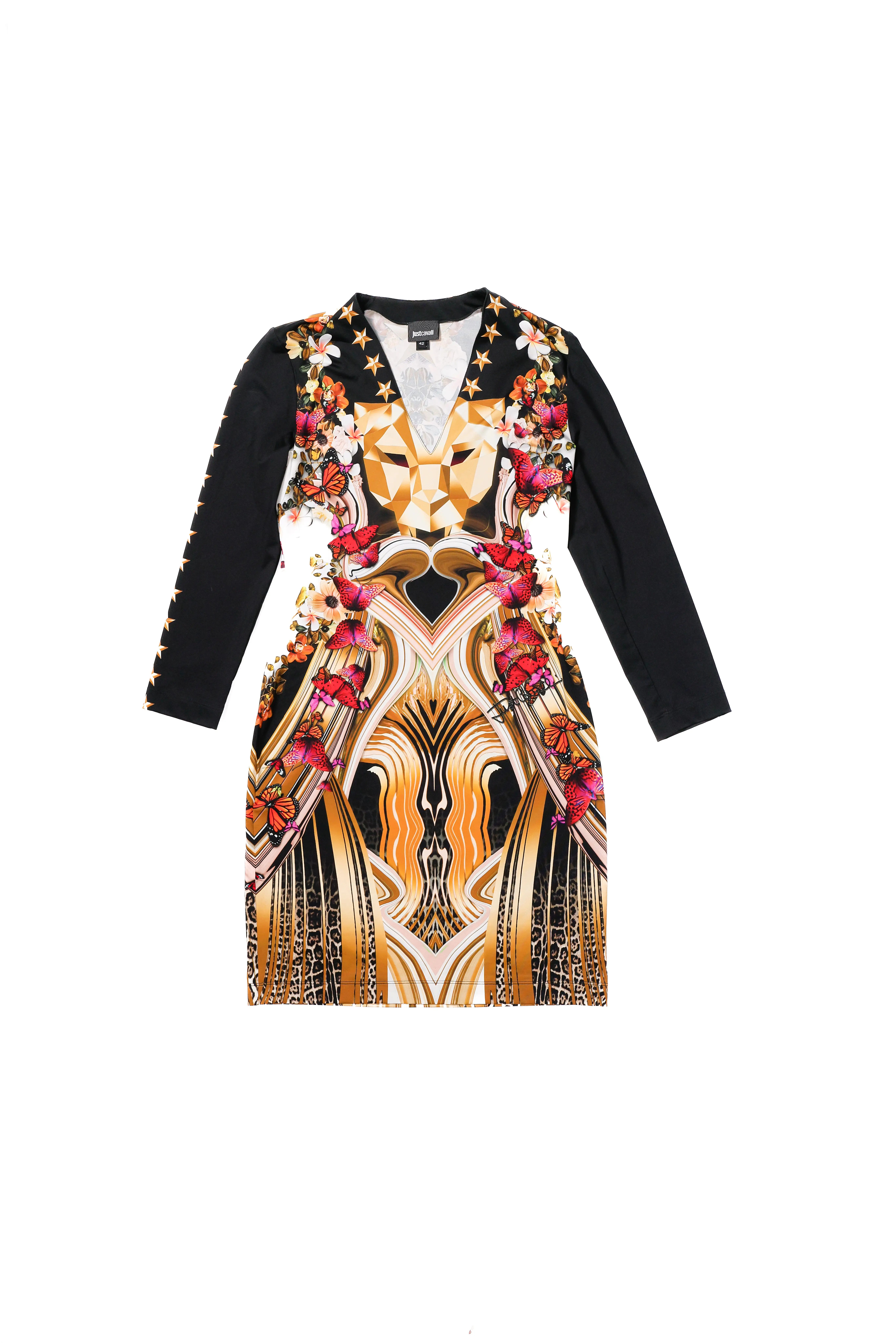 Just Cavalli Bodycon Dress, Multicoloured - 42