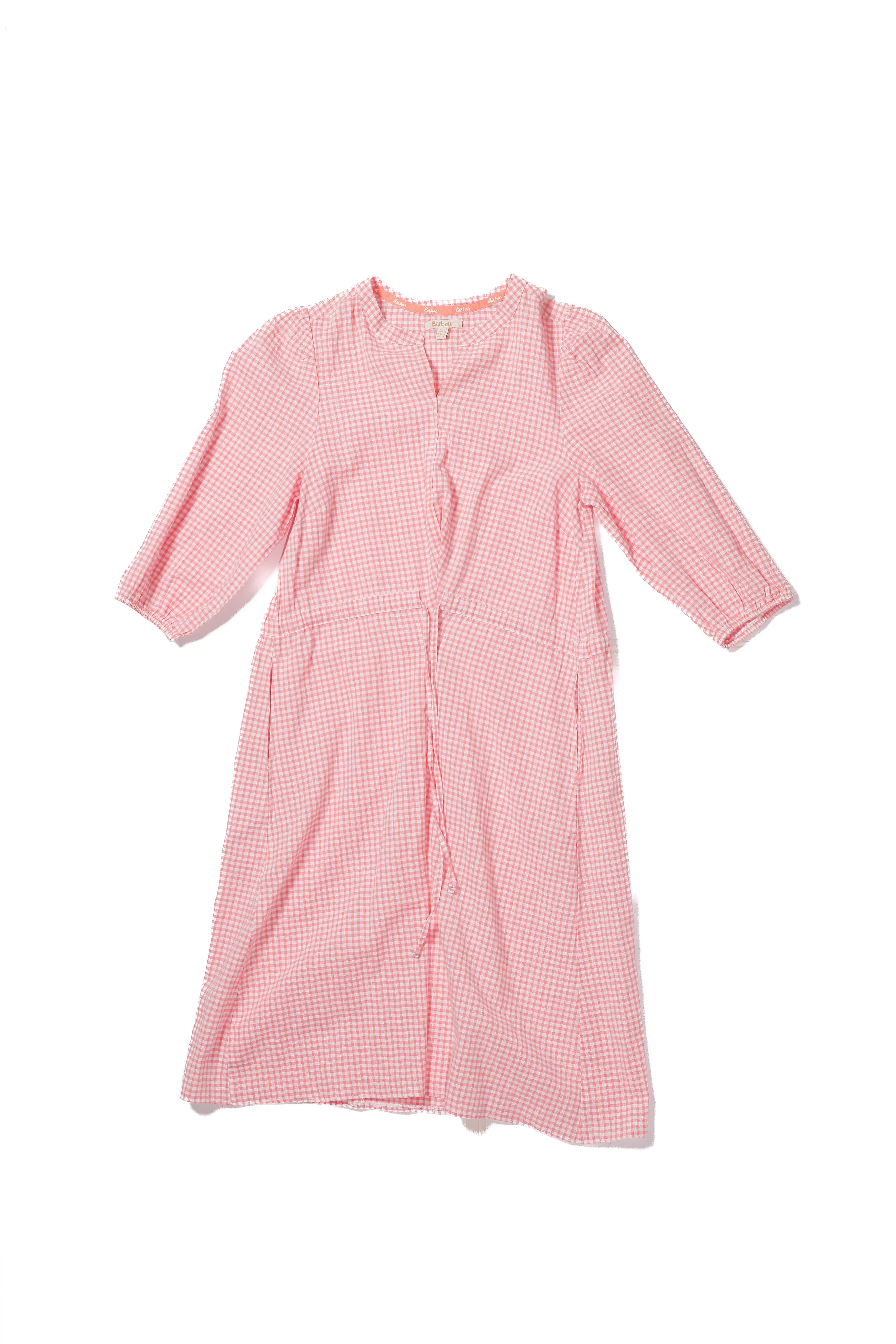 Barbour Milkmaid Dress, Pink Check - 8
