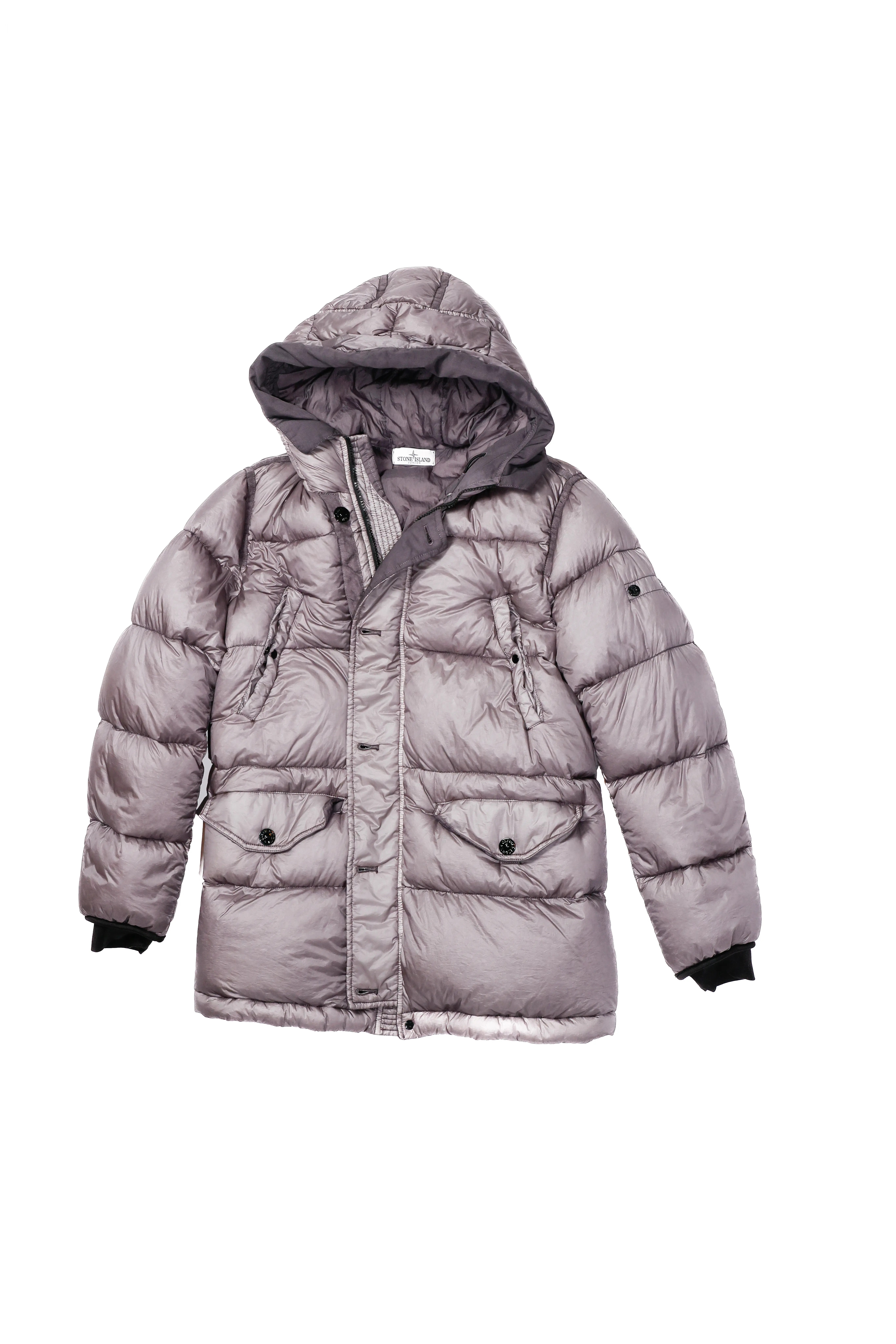 Stone Island Junior Puffer Coat, Silver - age 14