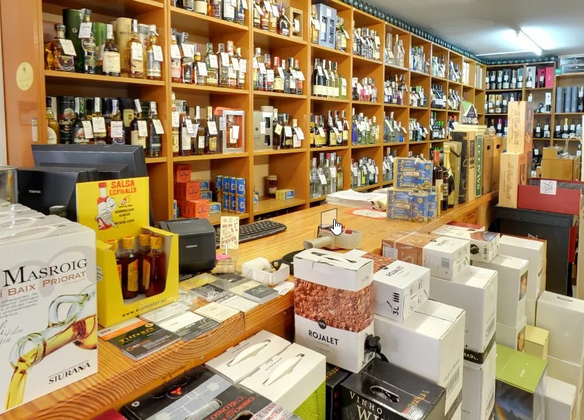 Botellas de vino en Vinyes Nobles