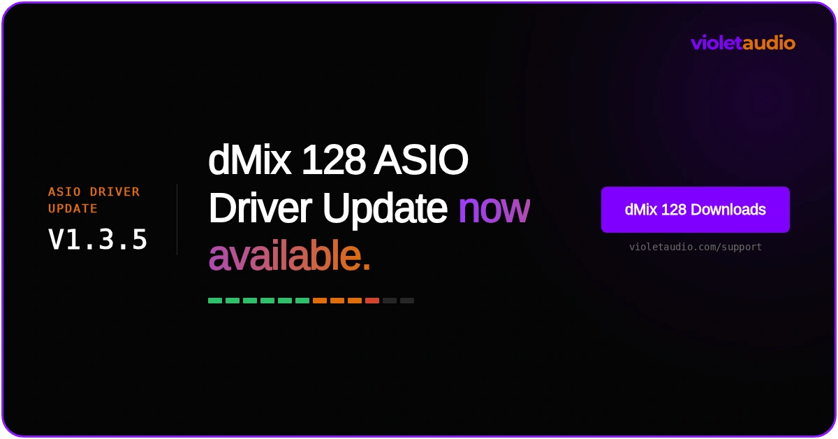 dMix 128 ASIO driver v1.3.5