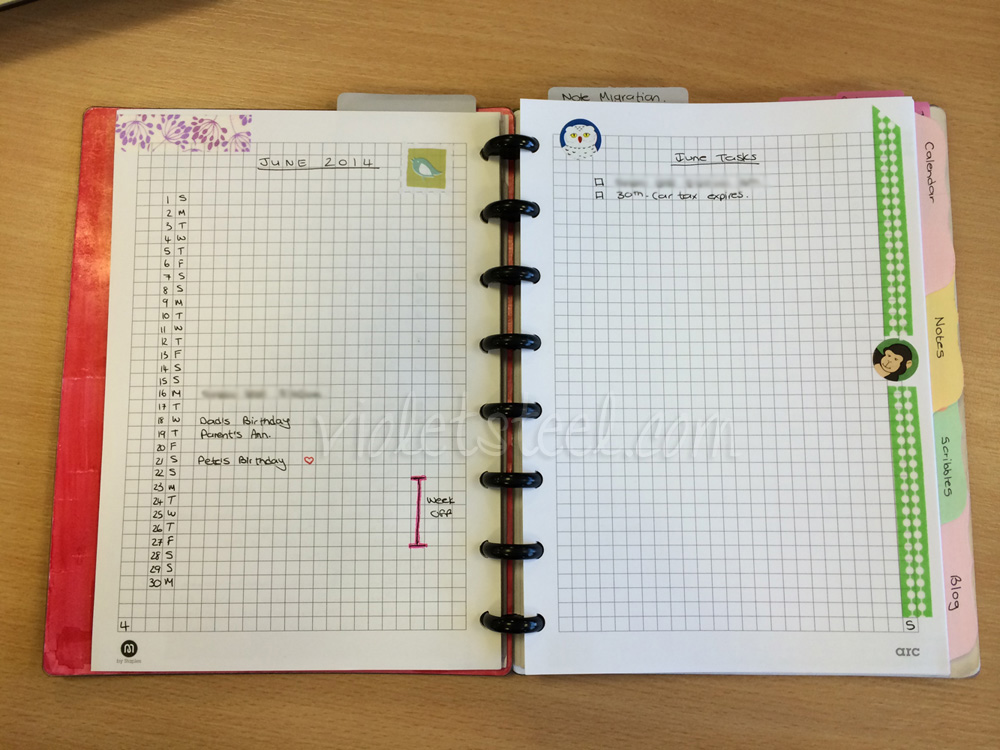 I created the June spread right after the May one. But I'm aleady regretting this as I think I'd prefer it in sequence at the very end of may's rapid journalling activities.