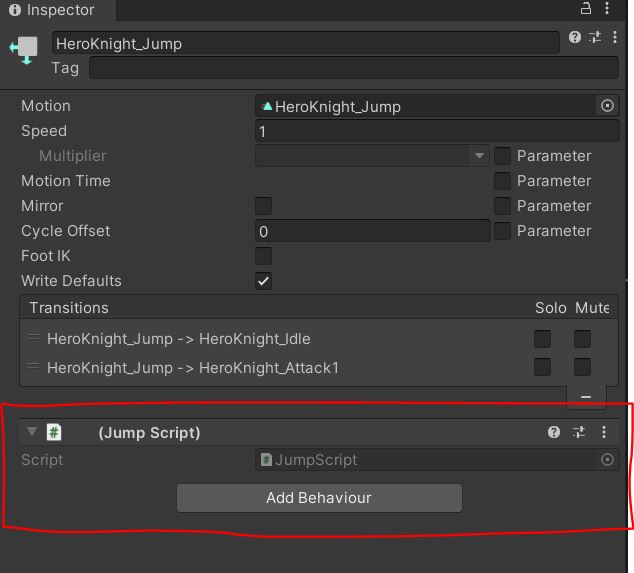 Script added to Jump State