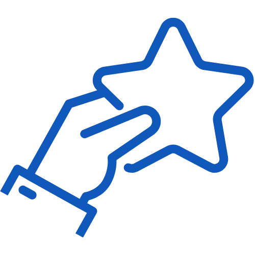 Hand holding star