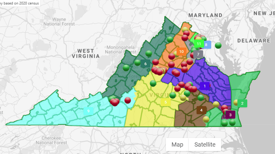 New Draft Virginia Legislative Maps Released Virginia Mercury Redistrict Congress 