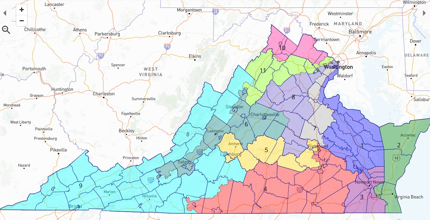 Va Lawmakers Want Voters To Take A 180 Degree Turn On 10 1 Map Full 