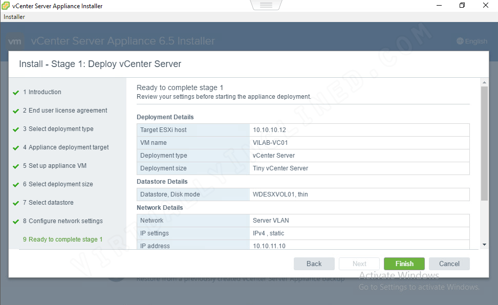 VMware vSphere 6.5 Series (Part 5) – VCSA vCenter Install ...