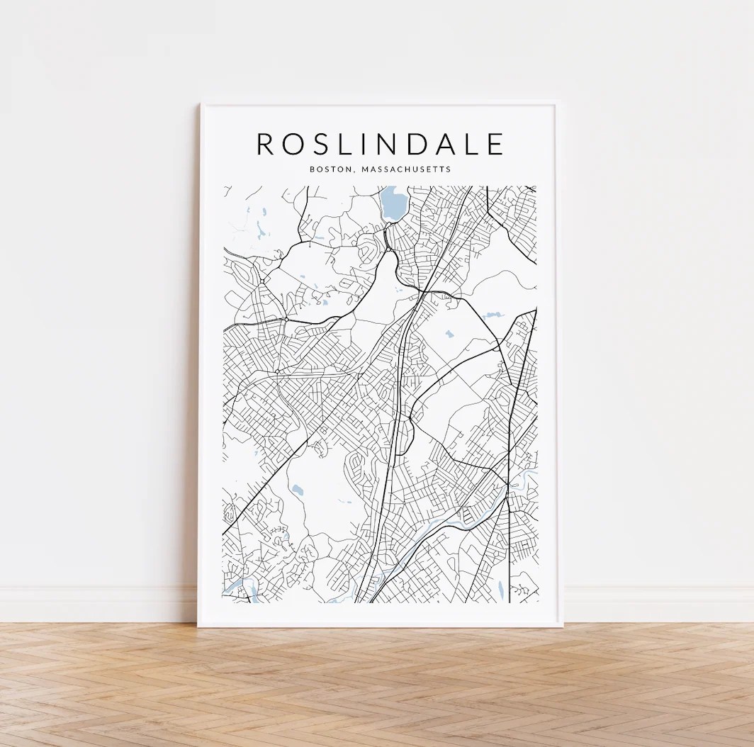 Roslindale Map Print VirtualMap 12 