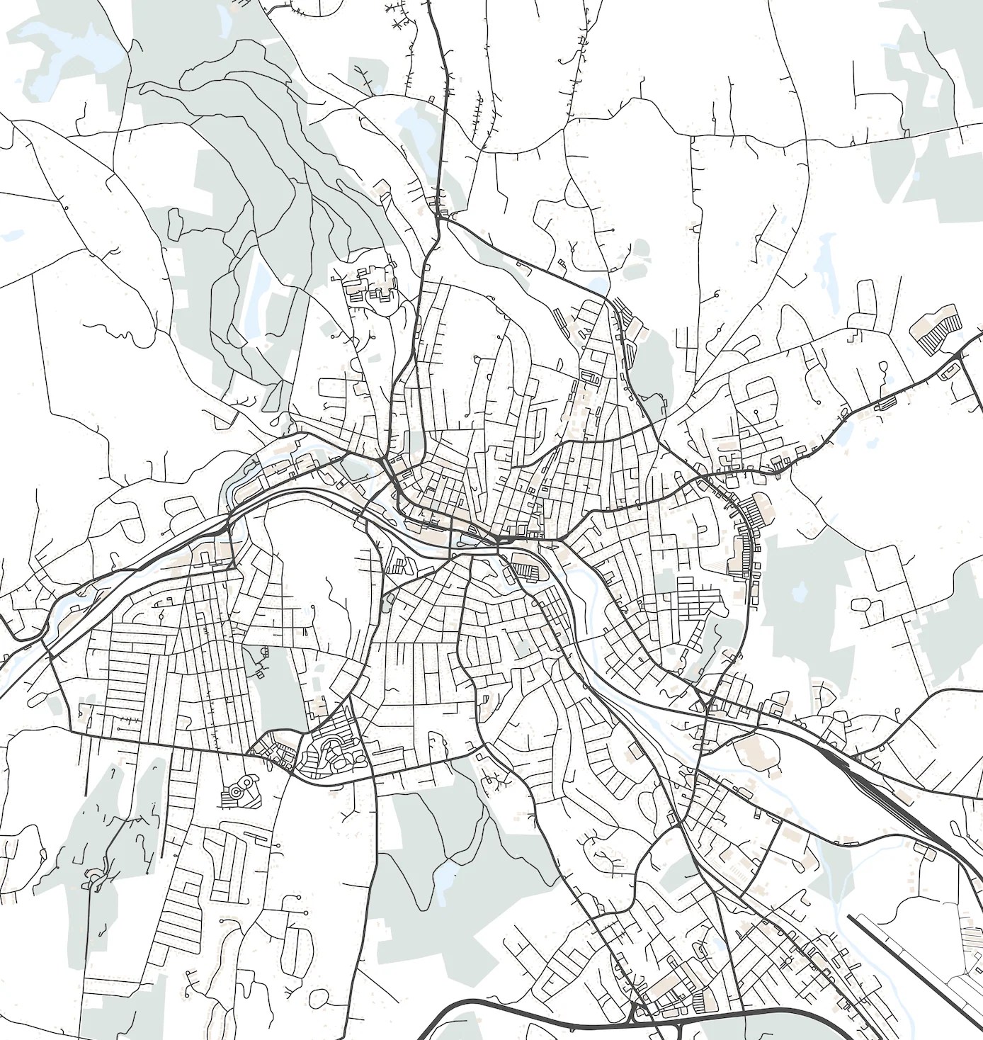 Fitchburg Map Print VirtualMap 12 