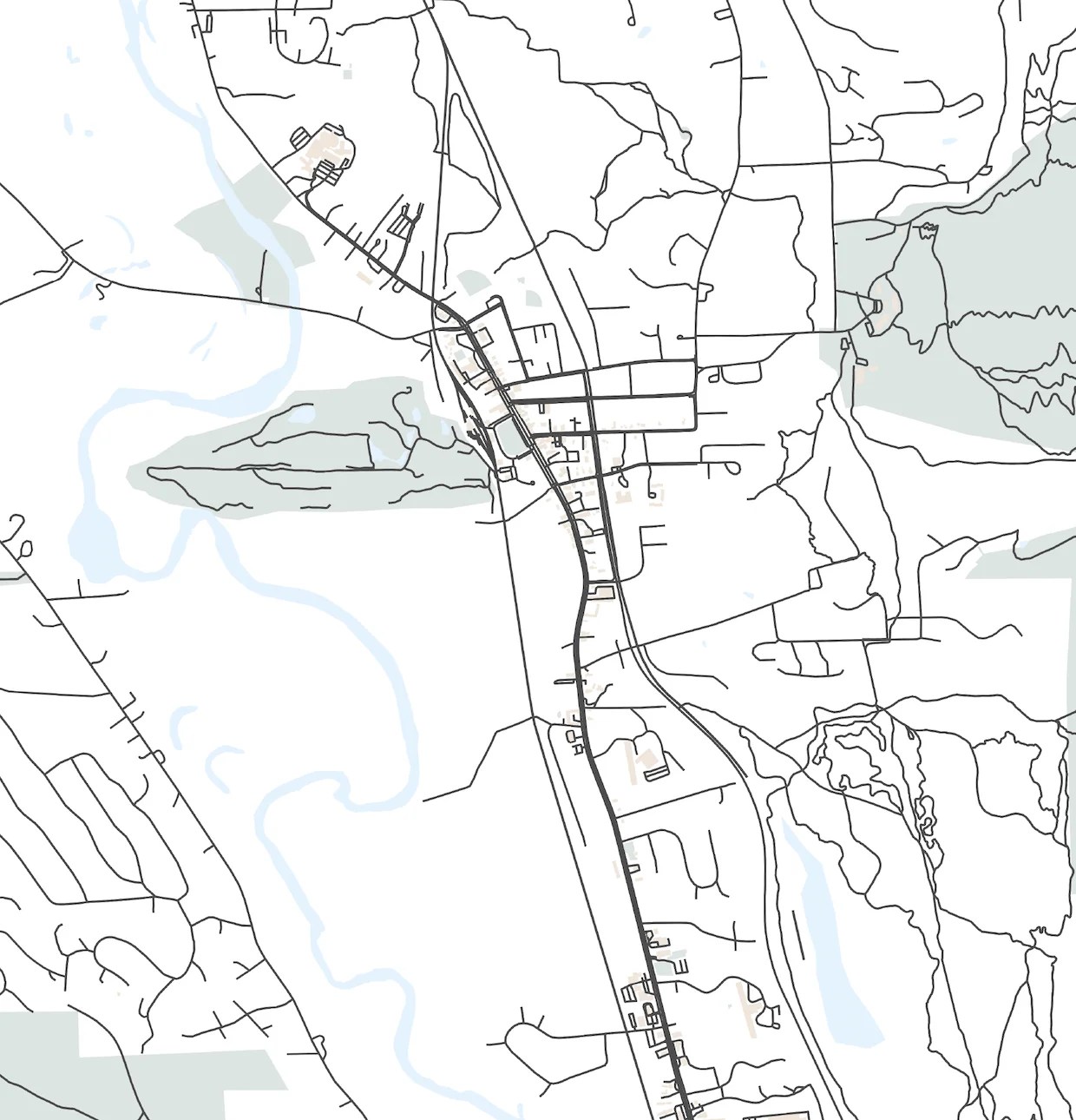 North Conway Map Print VirtualMap 01 