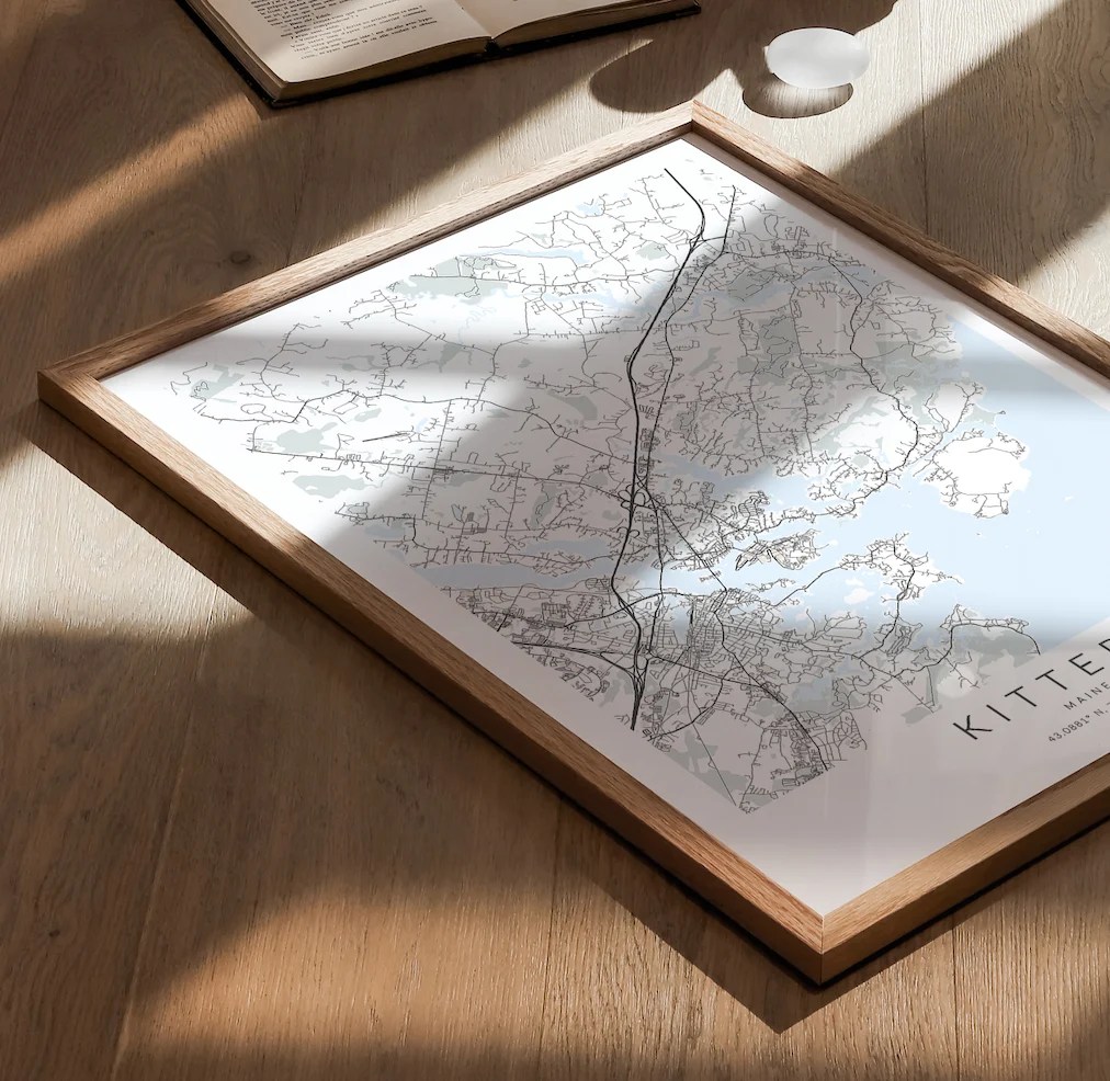 Kittery Map Print Virtualmap.