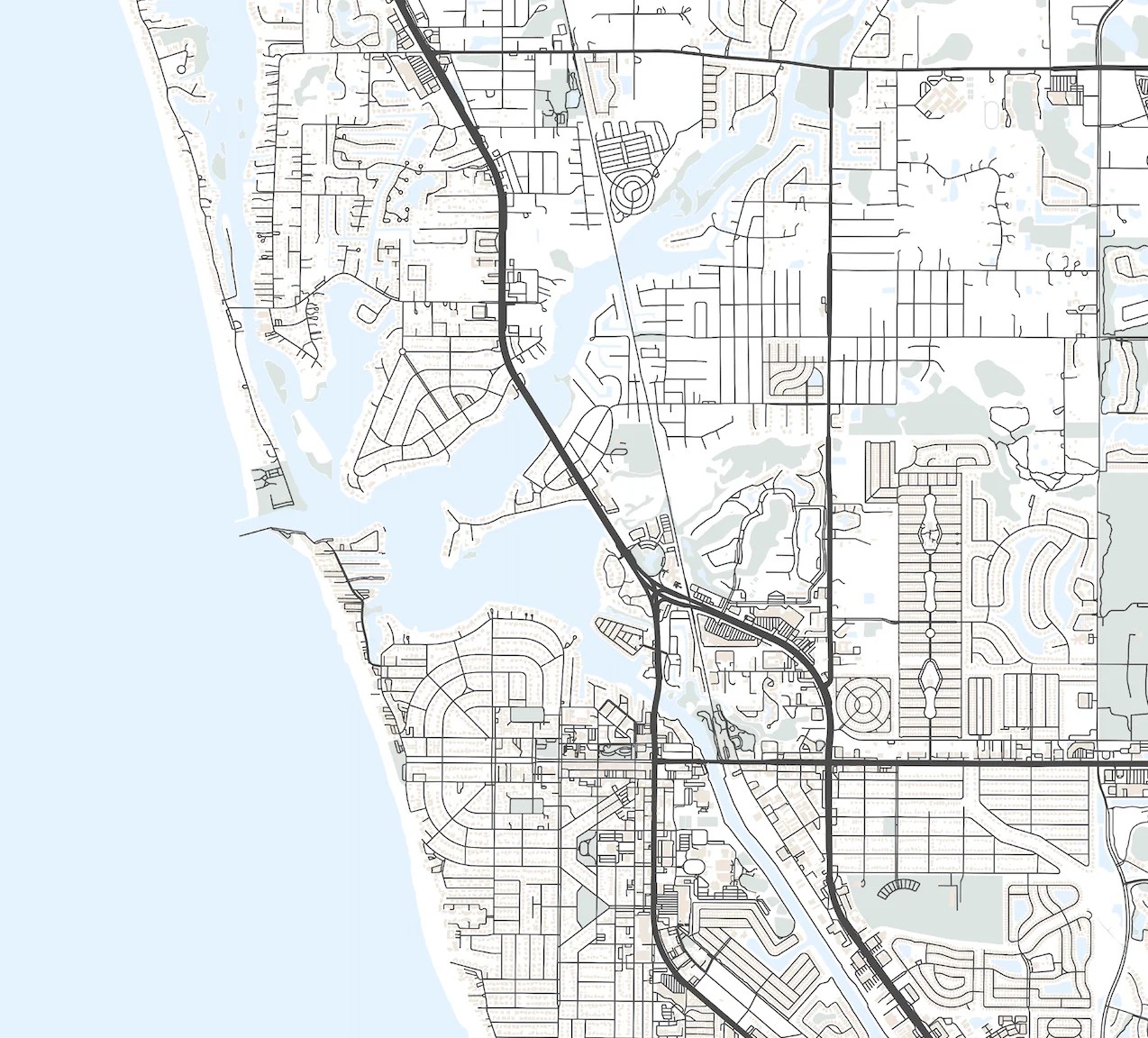 Venice Florida Map Print VirtualMap 01 