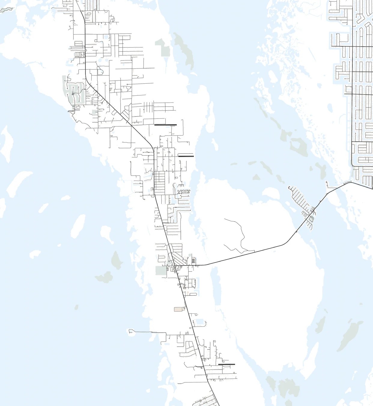 Pine Island Map Print VirtualMap 02 