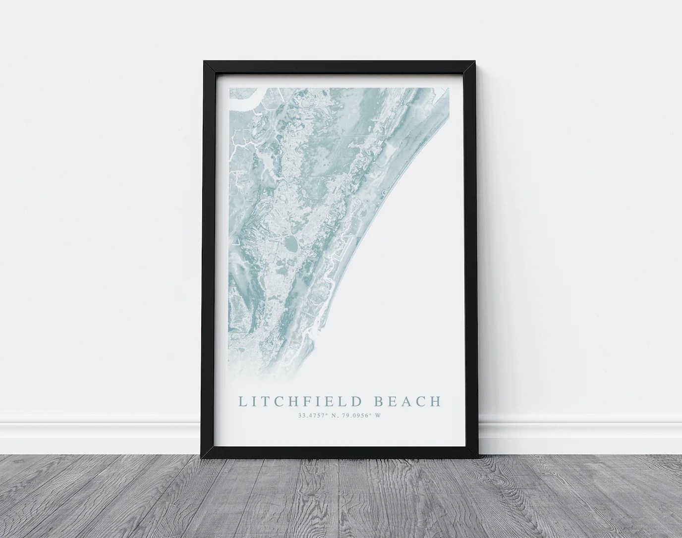 Litchfield Beach Map Print VirtualMap 08 