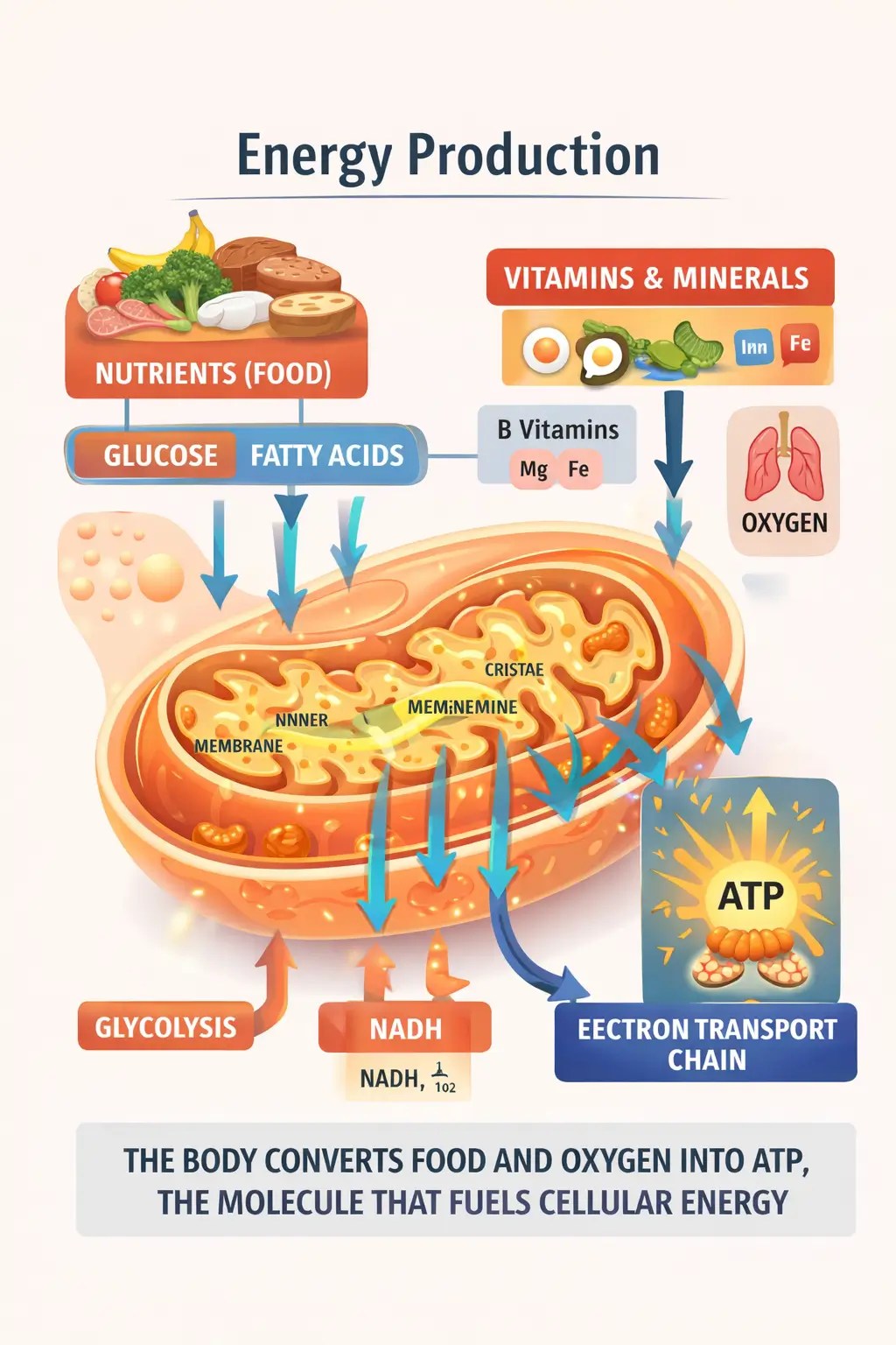 how cellular energy is produced mitochondria atp brain energy focus