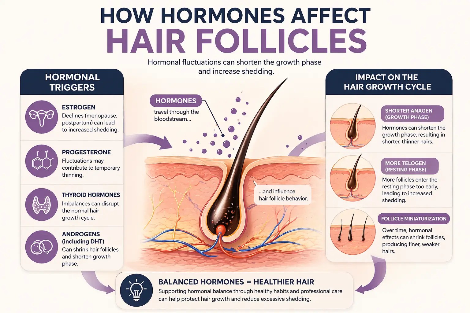 hormones impact on hair follicle growth and shedding