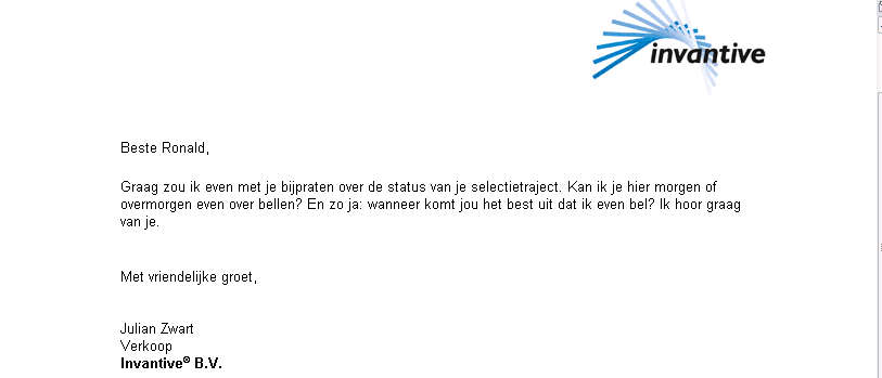 voorbeeldemail  Virtuele Training