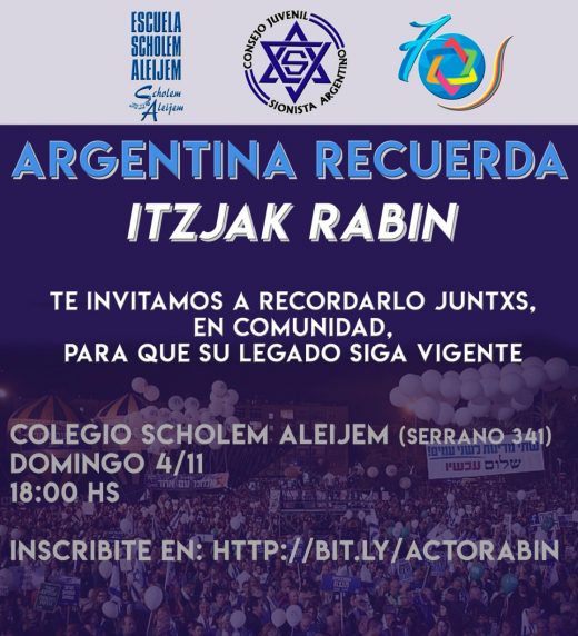 Argentina recuerda a Itzjak Rabin