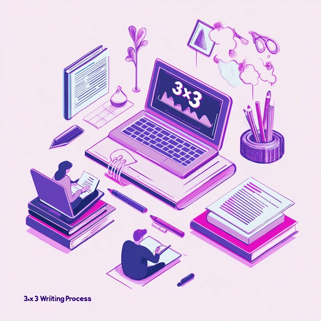 Featured image for blog post titled "3x3 Writing Process"