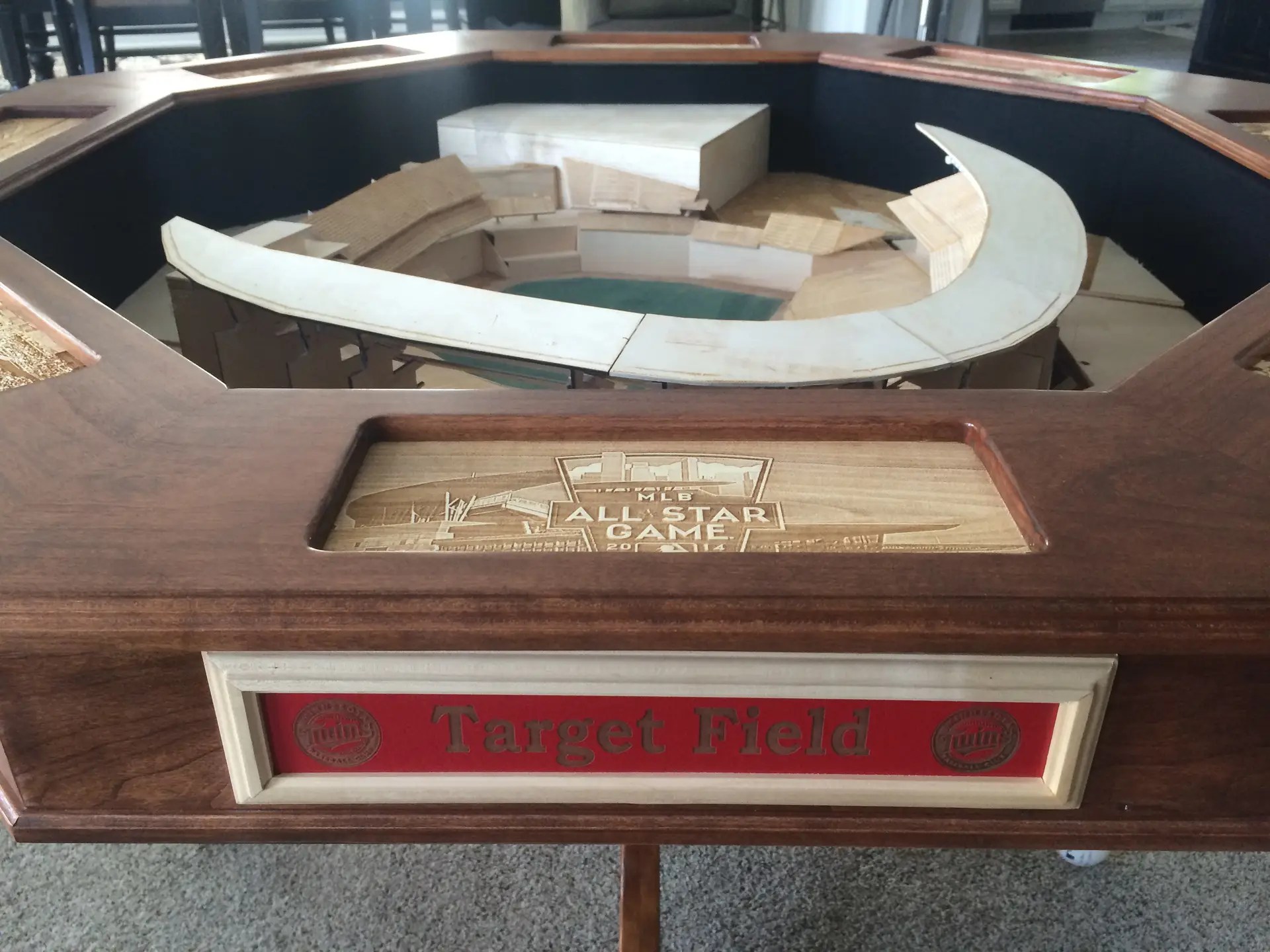 3D Target Field Poker Table Side