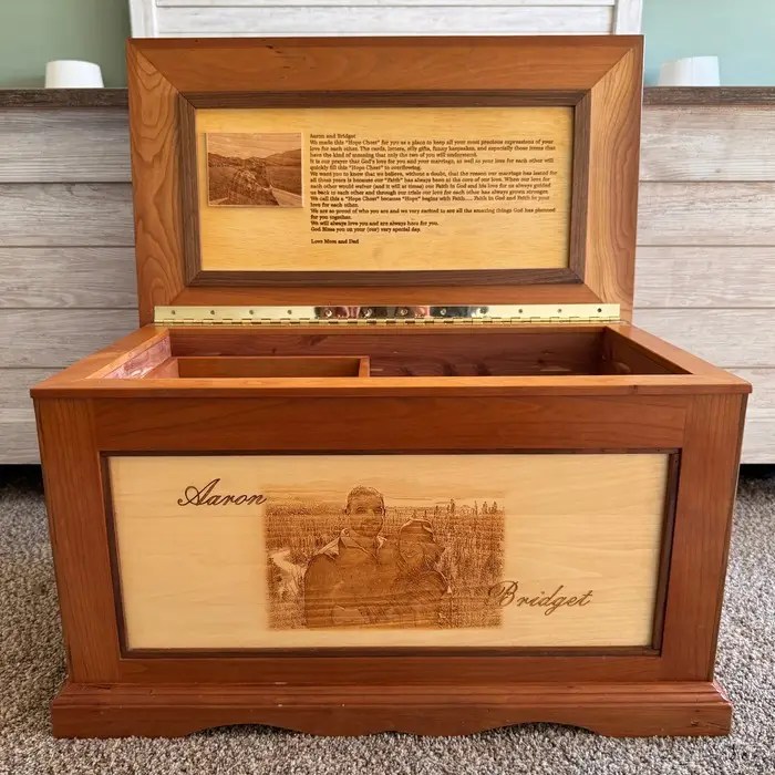 custom wooden hope chests