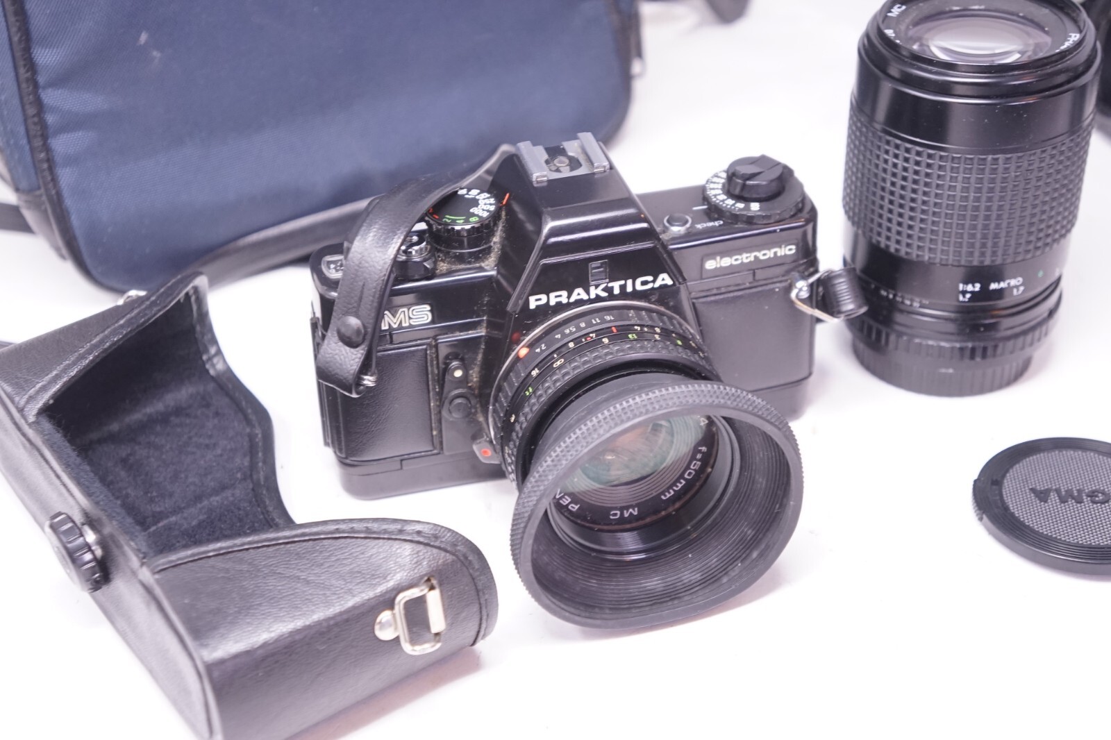 PRAKTICA BMS 35mm Film Camera SLR with 50mm F/2.4 70-210mm lenses