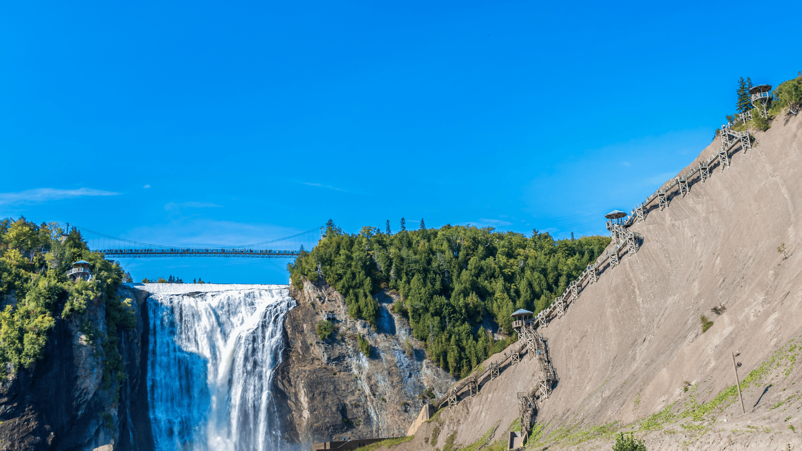 Montmorency Falls in the summer