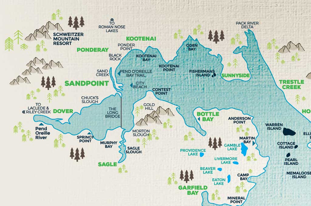 Resources Visit Sandpoint Lake Map Tn 