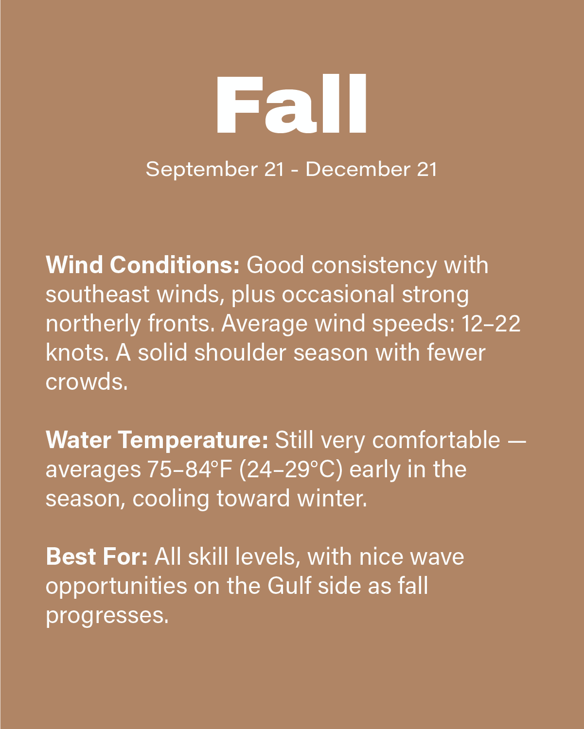 Kiteboarding South Padre Island in the fall.