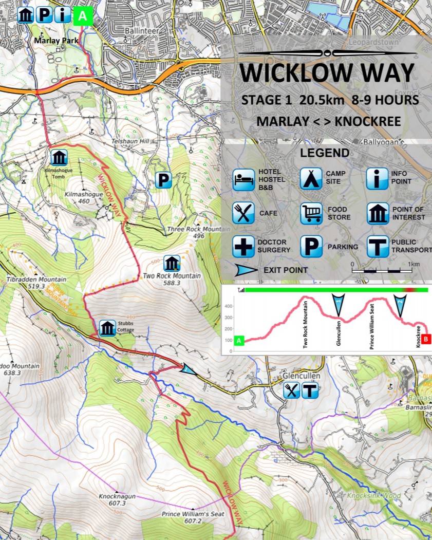 New Wicklow Way Online Resource Centre Wicklow County Tourism Wicklow Way Map 