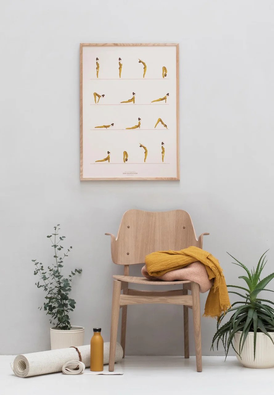 Sun salutation poster by vissevasse