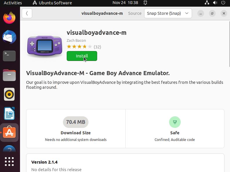 install visualboyadvance on linux