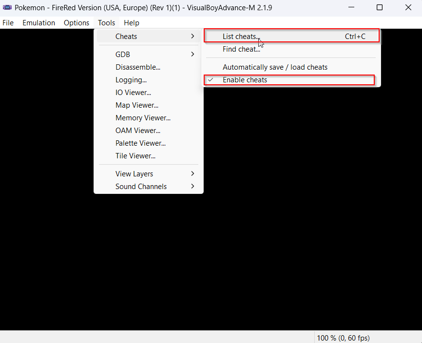 How to Load Cheats on VBA
