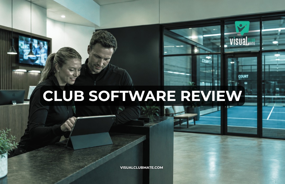 Club staff reviewing management software on a tablet, highlighting how a regular club software check-in helps growing clubs improve operations, staff workflows, and member support.