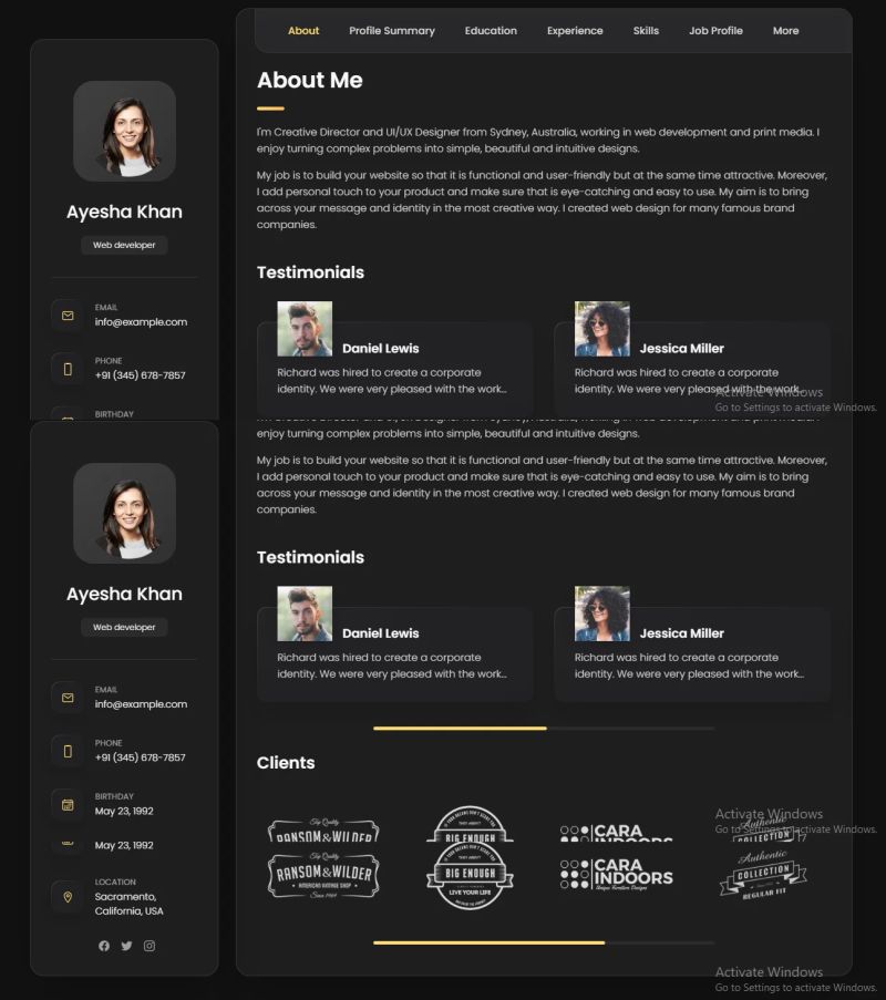 Onlinewebcv Visual Cv Design - Beautiful HD Dark Illustrations | Free Download