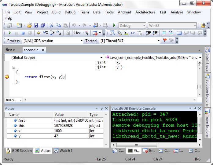 Tutorial Building And Debugging The Two Libs Project With Visualgdb - Best Colorful Wallpapers in Desktop