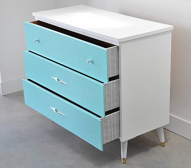 Vintage dresser with custom pattern