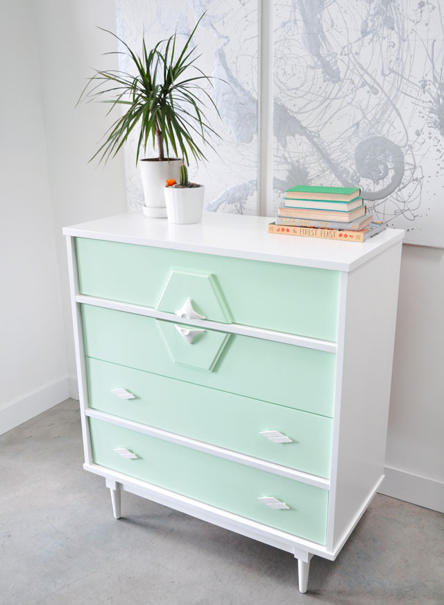 painted vintage furniture before and after