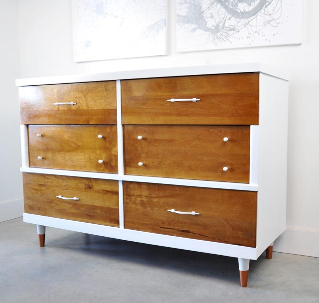 vintage dresser before and after