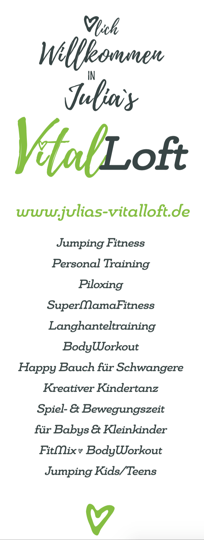 Beschriftung mit Logo und Leistungen