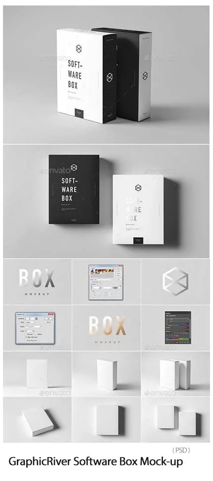 Free psd mockups smart object and templates to create magazines, books, stationery, clothing, mobile, packaging, business cards, banners, billboards, flags, . Graphicriver Software Box Mockup Psd Visualstorms