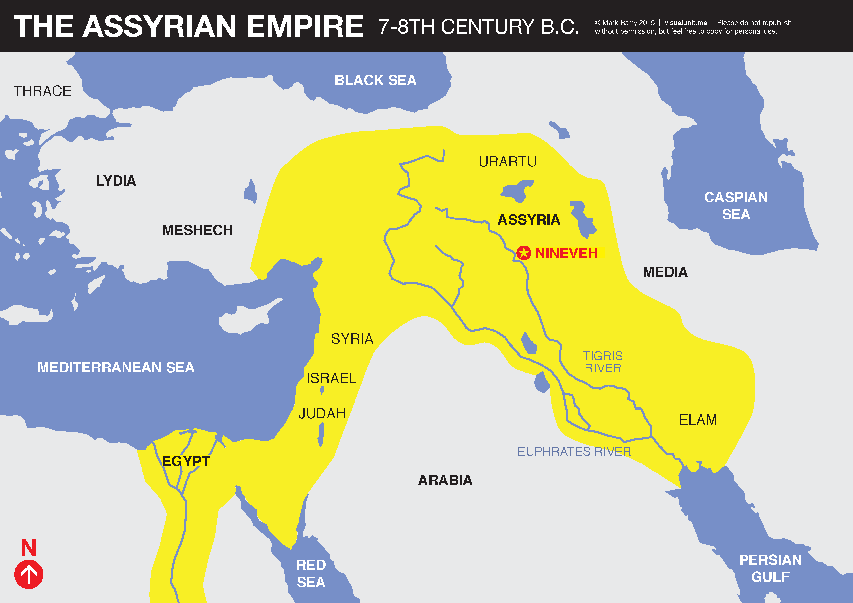 Assyrian Empire Map VISUAL UNIT Assyrian Empire 