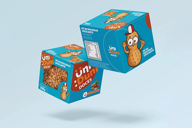 Uni Duni Doces: Embalagens, projeto da Visualy Publicidade