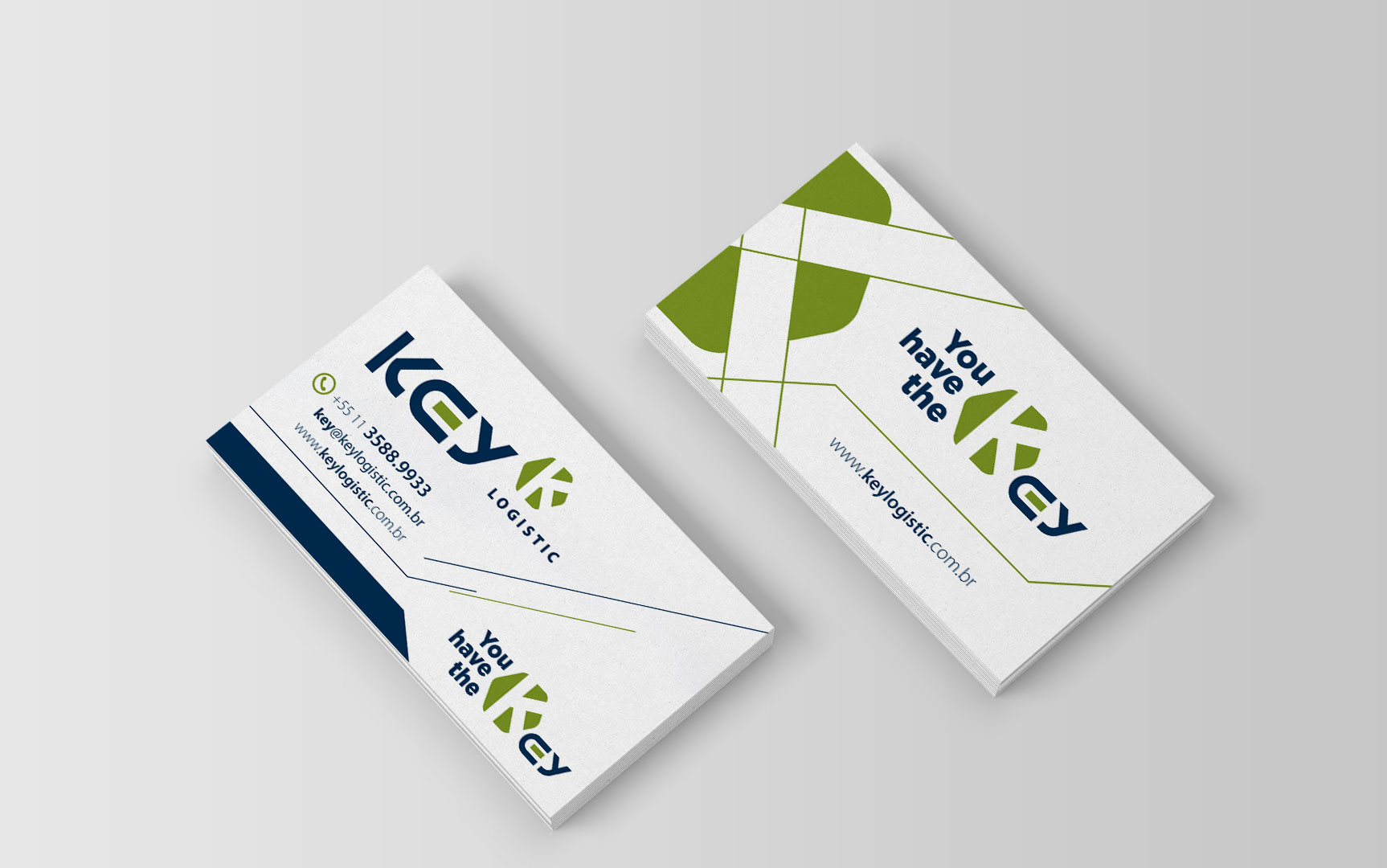 Cartão de Visita Key Logistic: Papelarias, projeto da Visualy Publicidade